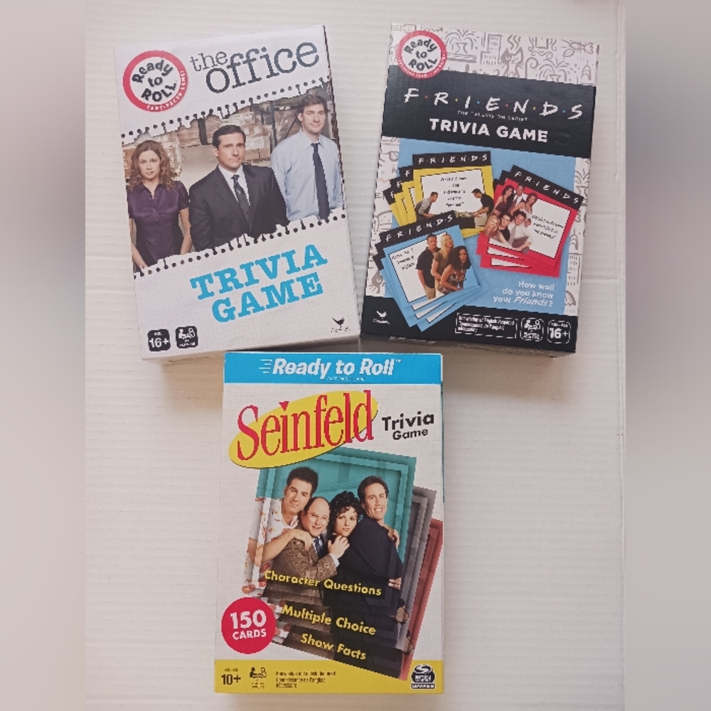 TRIVIA NITE! Seinfeld, The Office,  Friends Ready To Roll Trivia Games,  New